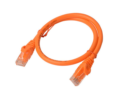 8ware 8Ware CAT6A Cable 0.5m (50cm) - Orange Color RJ45 Ethernet Network LAN UTP Patch Cord Snagless