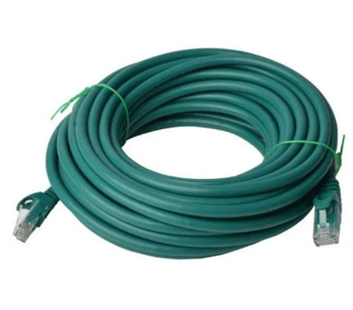 8ware 8Ware CAT6A Cable 15m - Green Color RJ45 Ethernet Network LAN UTP Patch Cord Snagless