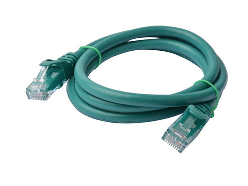 8ware 8Ware CAT6A Cable 1m - Green Color RJ45 Ethernet Network LAN UTP Patch Cord Snagless