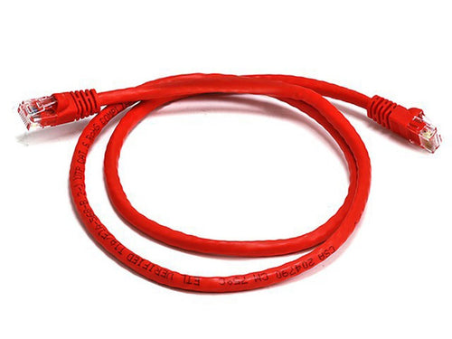 8ware 8Ware CAT6A Cable 1m - Red Color RJ45 Ethernet Network LAN UTP Patch Cord Snagless