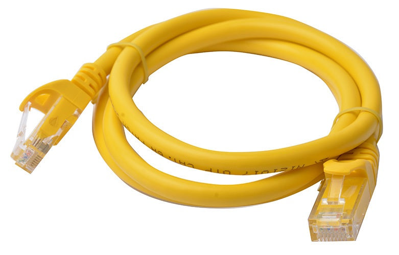 8ware 8Ware CAT6A Cable 1m - Yellow Color RJ45 Ethernet Network LAN UTP Patch Cord Snagless