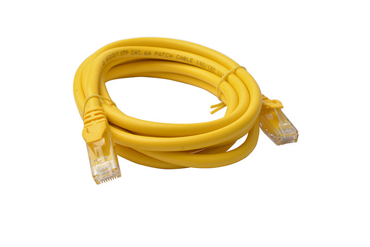 8ware 8Ware CAT6A Cable 2m - Yellow Color RJ45 Ethernet Network LAN UTP Patch Cord Snagless