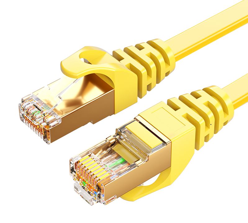 8ware 8Ware CAT7 Cable 10m - Yellow Color RJ45 Ethernet Network LAN UTP Patch Cord Snagless Flat cable