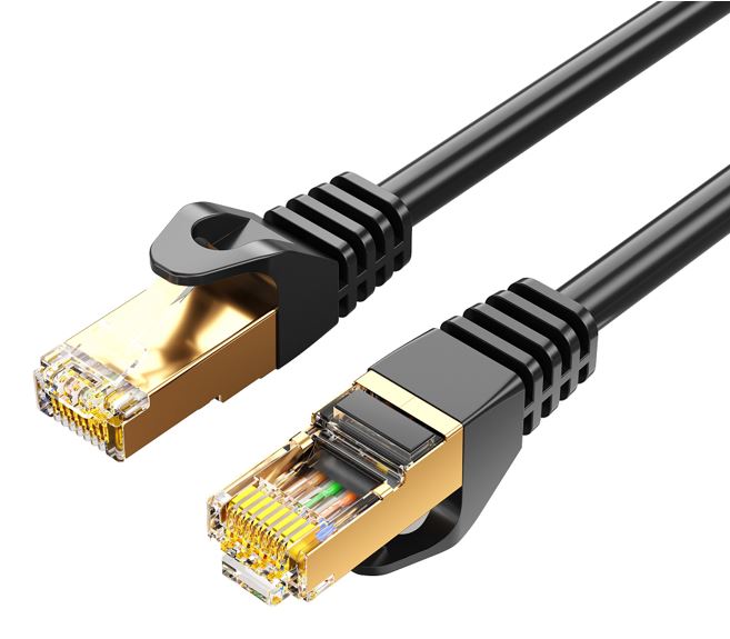8ware 8Ware CAT7 Cable 2m - Black Color RJ45 Ethernet Network LAN UTP Patch Cord Snagless