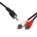 8ware 8Ware 3.5 Streo Plug to 2 x RCA Plug Male to Male Vadio Cable for Multi Device 1.5m Cable