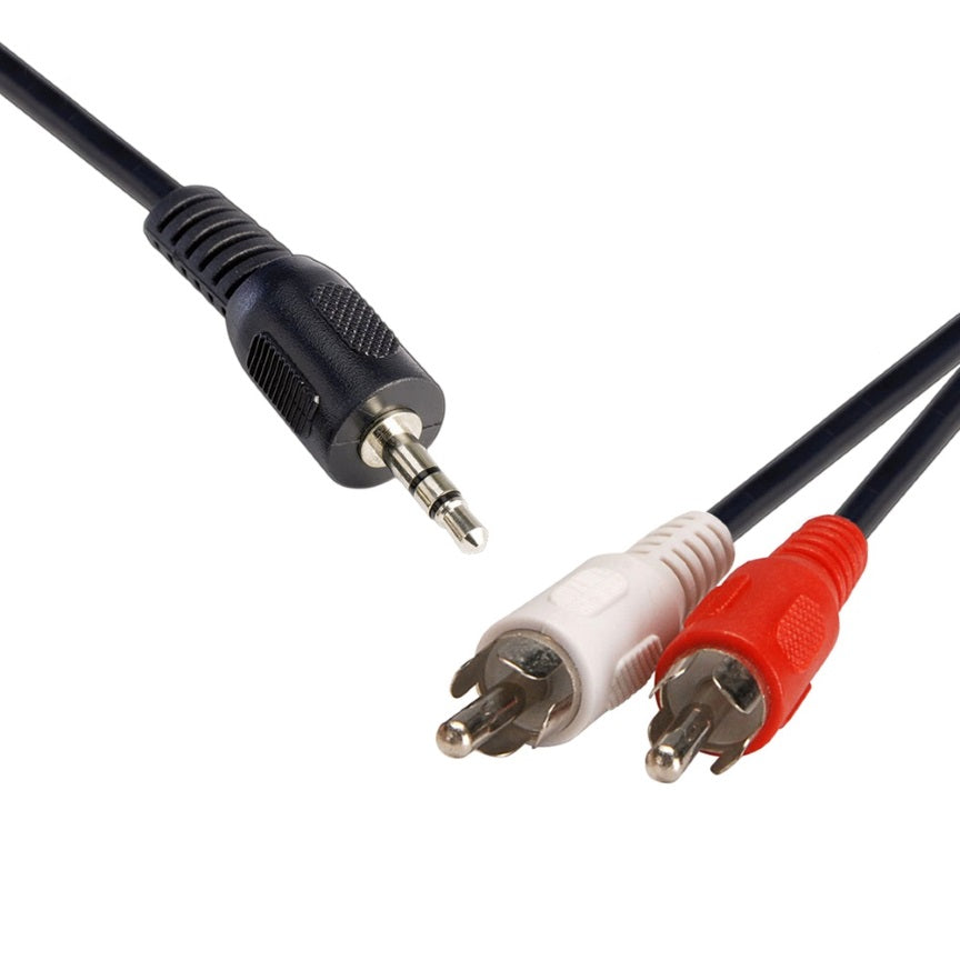 8ware 8Ware 3.5 Streo Plug to 2 x RCA Plug Male to Male Vadio Cable for Multi Device 1.5m Cable