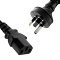 8ware 8Ware AU Power Cable 2m - Male Wall 240v PC to Female Power Socket 3pin to IEC 320-C13 for Notebook/AC Adapter