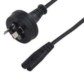 8ware 8Ware 2 Pin Core Power Cable 2m AU Plug 240v to IEC C7 figure eight Female Appliance Wall Duty for Notebook AC Adaptor 
