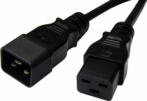 8ware 8Ware 1m Power Extension Cable Lead 15A IEC C19 to IEC C20 Male to Female for UPS PDU PC Servers Rack-mount Power Distr