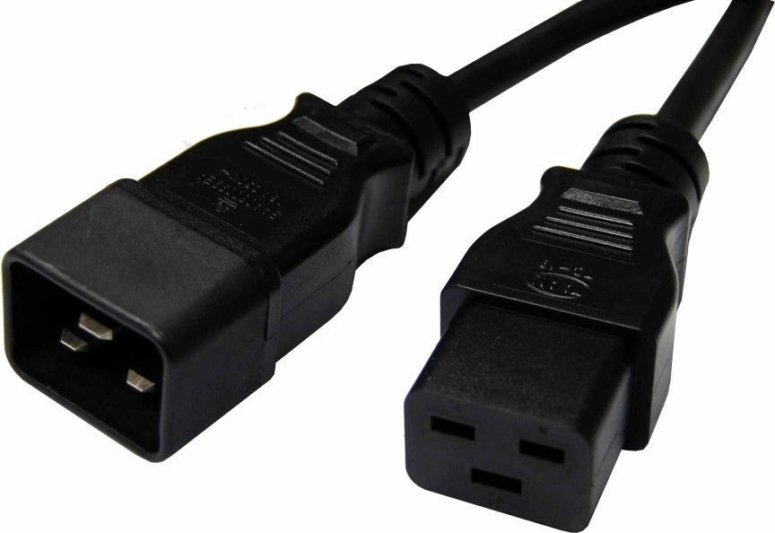 8ware 8Ware 3m Power Extension Cable Lead 15A IEC-C19 to IEC-C20 Male to Female for UPS PDU PC Servers Rack-mount Power Distr