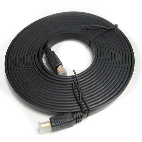 8ware 8Ware Flat HDMI Cable 2m - V1.4 19pin M-M Male to Male Gold Plated 3D 1080p Full HD High Speed with Ethernet