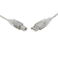 8ware 8Ware USB 2.0 Cable 0.5m / 50cm USB-A to USB-B Male to Male Printer Cable for HP Canon Dell Brother Epson Xerox Transpa