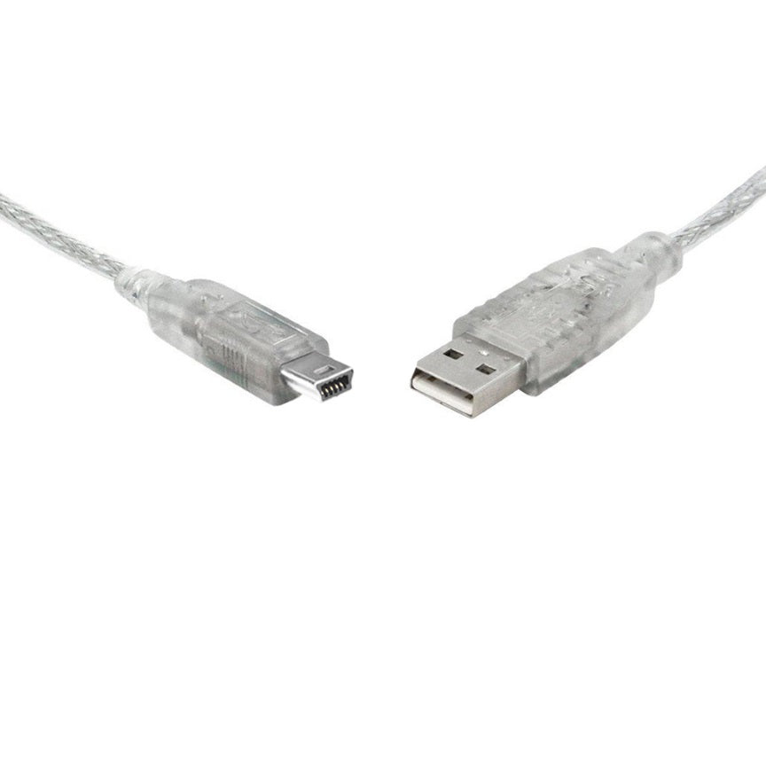 8ware 8Ware USB 2.0 Cable 1m A to Mini-USB B Male to Male Transparent