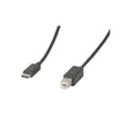 8ware 8Ware USB-B to USB-C Cable 1m Type-C to B Male to Male - 480Mbps