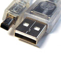 8ware 8Ware USB 2.0 Cable 3m A to B 4-pin Mini Transparent Metal Sheath UL Approved
