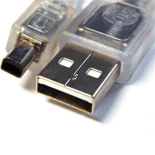 8ware 8Ware USB 2.0 Cable 3m A to B 4-pin Mini Transparent Metal Sheath UL Approved