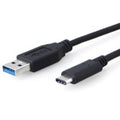 8ware 8Ware USB-C to USB3.0 Cable 1m Type C to A Male to Male Black 10Gbps