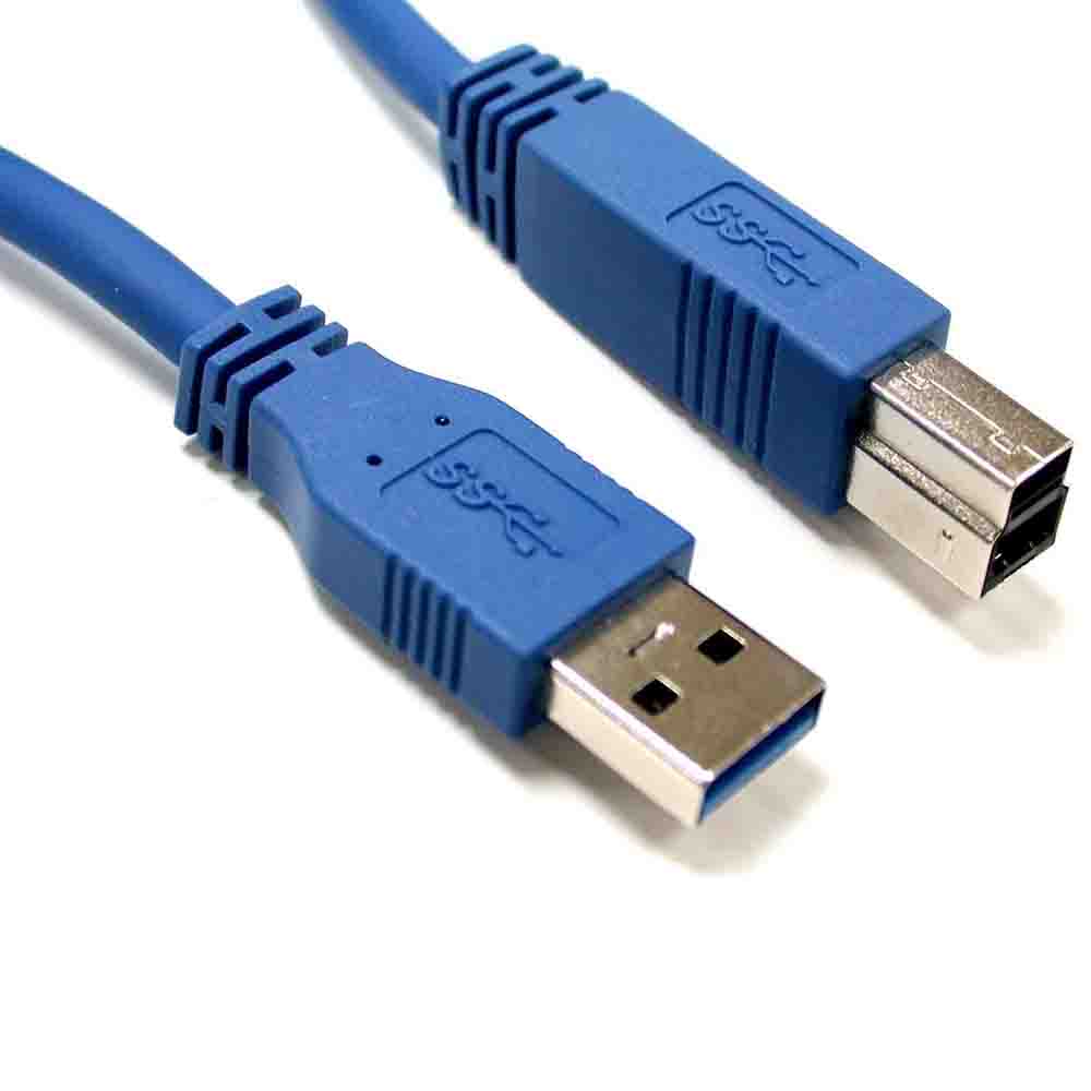 8ware 8Ware USB 3.0 Printer Cable 3m Type A to Type B Male to Male for External HDD Hard Drive Printer Scanner USB Hub Dockin