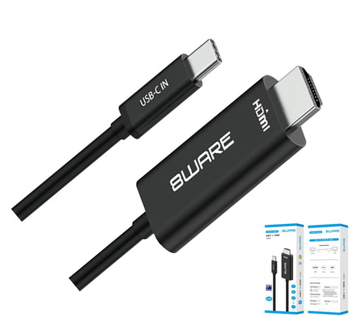 8ware 8ware 1m USB-C to HDMI 4K Male to Male Adapter Converter Cable Retail Pack for PC Notebook iPad  MacBook Pro/Air Surfac