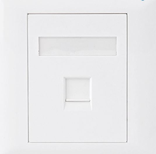 Astrotek Astrotek CAT5e RJ45 Wall Face Plate 86x86mm 1 Port Socket Kit