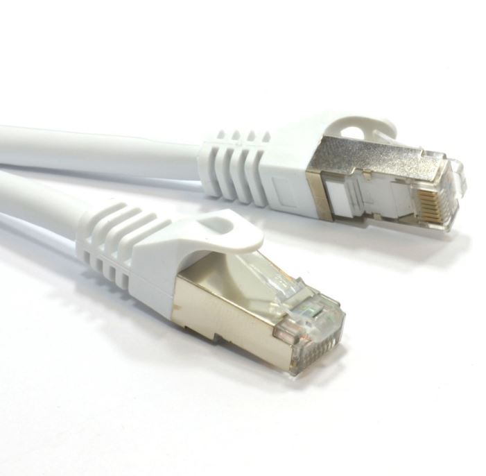 Astrotek Astrotek CAT6A Shielded Cable 2m Grey/White Color 10GbE RJ45 Ethernet Network LAN S/FTP LSZH Cord 26AWG PVC Jacket