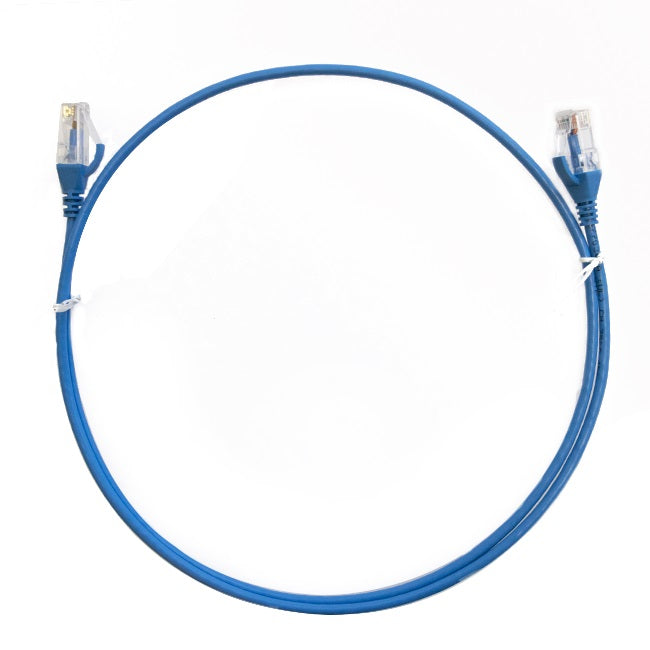 8ware 8ware CAT6 Ultra Thin Slim Cable 10m - Blue Color Premium RJ45 Ethernet Network LAN UTP Patch Cord 26AWG for Data