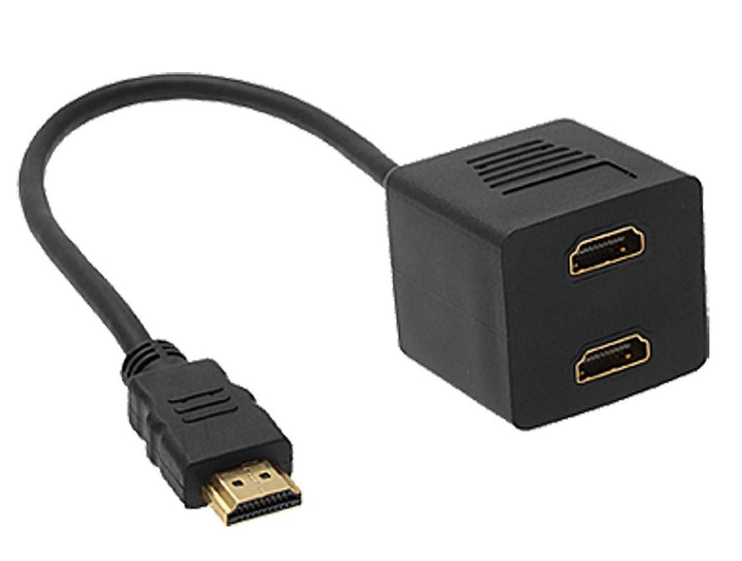 Astrotek Astrotek HDMI Splitter Cable 15cm - v1.4 Male to 2x Female Amplifier Duplicator Full HD 3D