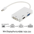 Astrotek Astrotek 3 in1 Thunderbolt Mini DP DisplayPort to HDMI DVI VGA Hub Adapter Converter Cable for MacBook Air Mac Mini 