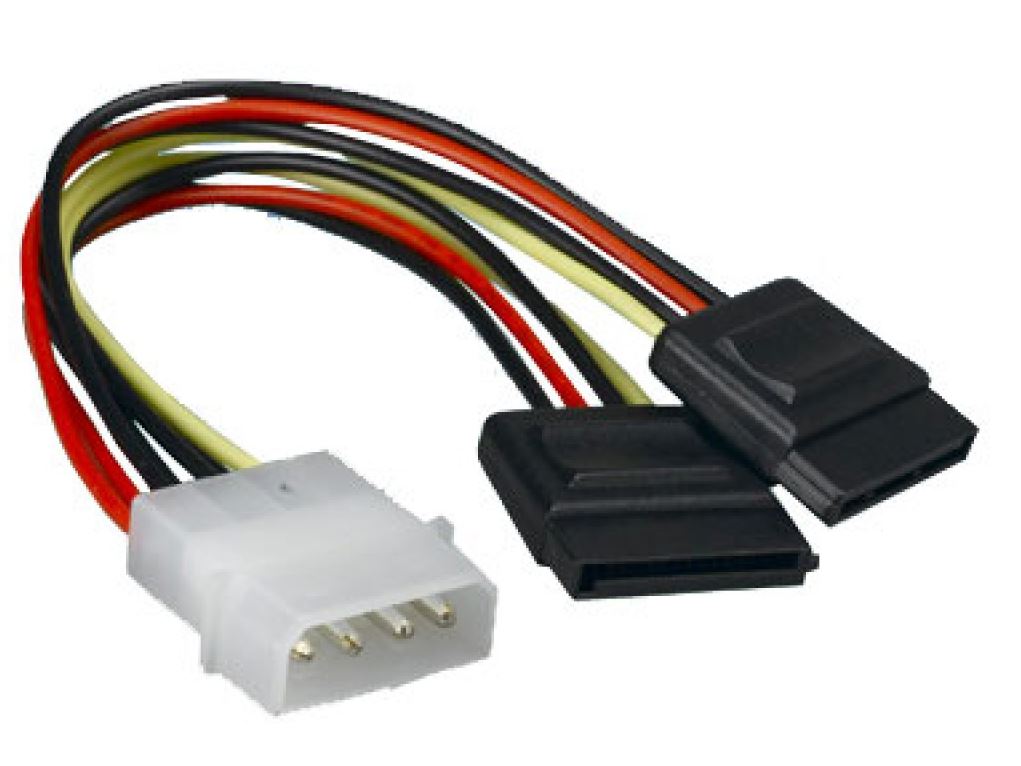 Astrotek Astrotek Internal Power to SATA Molex Cable - 4 pins to 2x 15 pins 18AWG RoHS