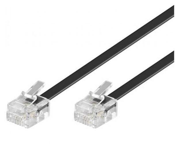 Astrotek Astrotek Telephone 2m extension cable 6p4c Plug/Plug ,with 2xRJ11 6P4c Plugs, Black PVC Jacket.-RoHS ~W2492ACB