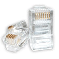 Astrotek Astrotek RJ45 Jack Connector Modular Plug Crimp 8P8C CAT5e LAN Network Ethernet Head 2 Prong Blade 3u" Transparent (