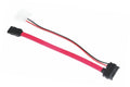 Astrotek Astrotek Slim SATA Cable 30cm + 10cm 6 pins + 7 pins to 4 pins + 7 pins Red Colour