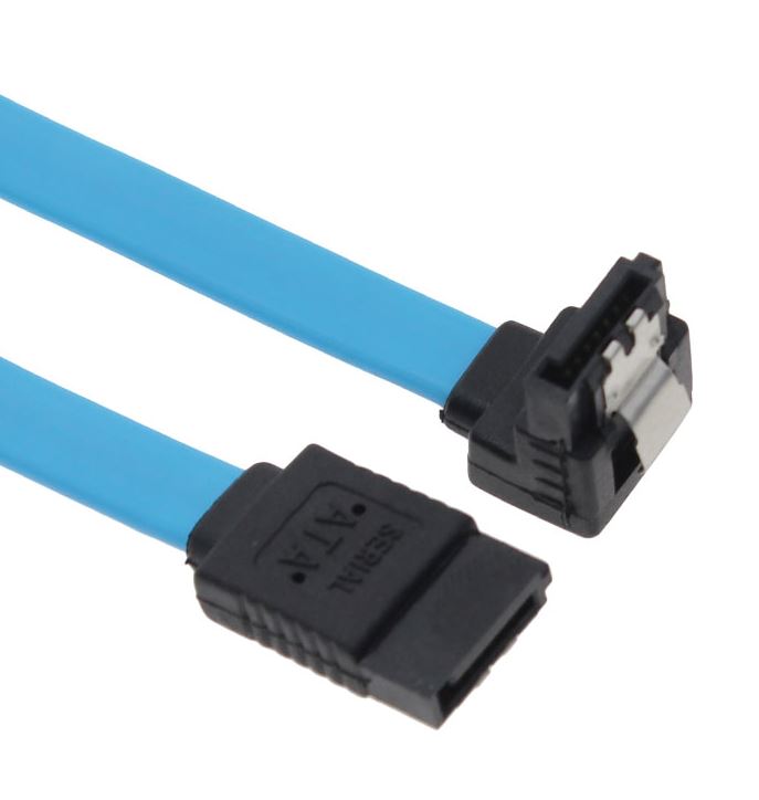Astrotek Astrotek SATA 3.0 Data Cable 50cm Male to Male 180 to 90 Degree with Metal Lock 26AWG Blue LS
