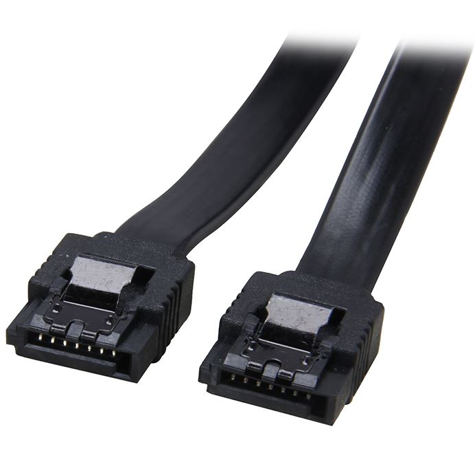 Astrotek Astrotek SATA 3.0 Data Cable 30cm 7 pins Straight to 7 pins Straight with Latch Black Nylon Jacket 26AWG