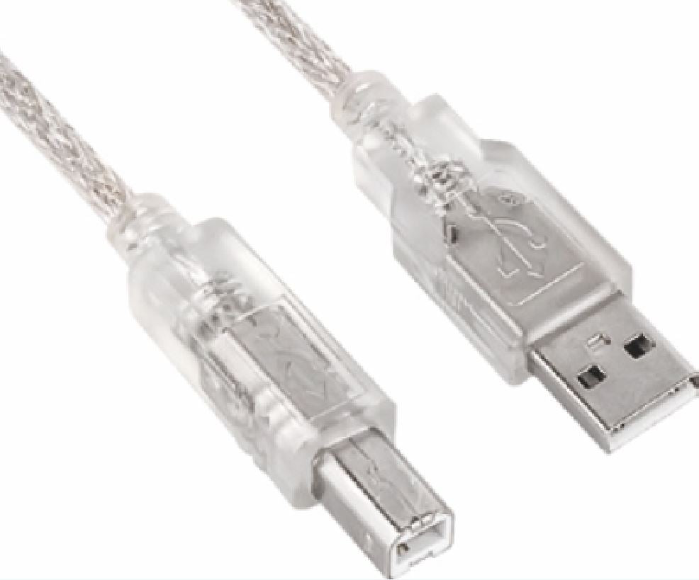 Astrotek Astrotek USB 2.0 Printer Cable 3m - Type A Male to Type B Male Transparent Colour (~CBUSBAB3M)