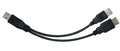 Astrotek Astrotek USB 2.0 Y Splitter Cable 30cm - Type A Male to Type A Male + Type A Female Black Colour Power Adapter Hub C
