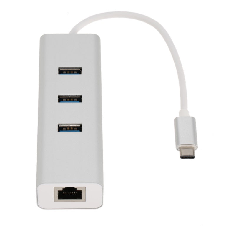 Astrotek Astrotek USB-C to LAN + 3 Ports USB3.0 Hub Gigabit RJ45 Ethernet Network Adapter Converter 15cm for iPad Pro Macbook