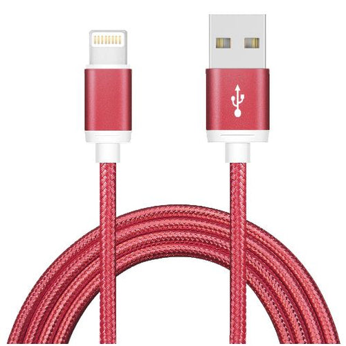Astrotek Astrotek 1m USB Lightning Data Sync Charger Red Color Cable for iPhone X 9 8 7S 7 Plus 6S 6 Plus 5 5S iPad Air Mini 