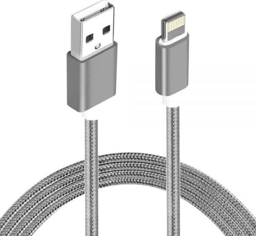 Astrotek Astrotek 1m USB Lightning Data Sync Charger Grey White Color Cable for iPhone X 9 8 7S 7 Plus 6S 6 Plus 5 5S iPad Ai