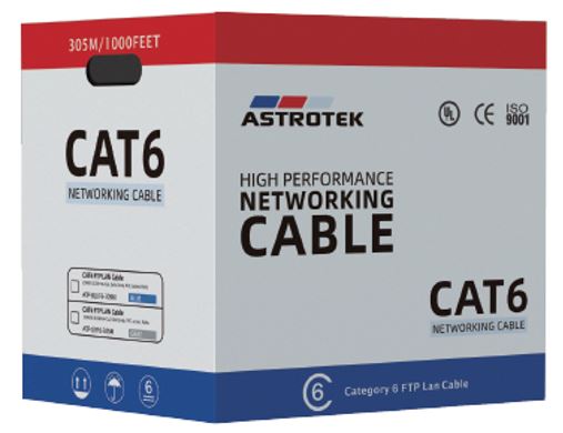 Astrotek Astrotek CAT6 FTP Cable 305m Roll - Blue Full 0.55mm Copper Solid Wire Ethernet LAN Network 23AWG 0.55cu Solid 2x4p 