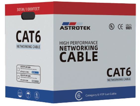 Astrotek Astrotek CAT6 FTP Cable 305m Roll - Grey White Full 0.55mm Copper Solid Wire Ethernet LAN Network 23AWG 0.55cu 2x4p 