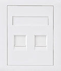 Astrotek Astrotek CAT6 RJ45 Network Wall Face Plate Outlets 86x86mm 2 Port Socket Kit LS