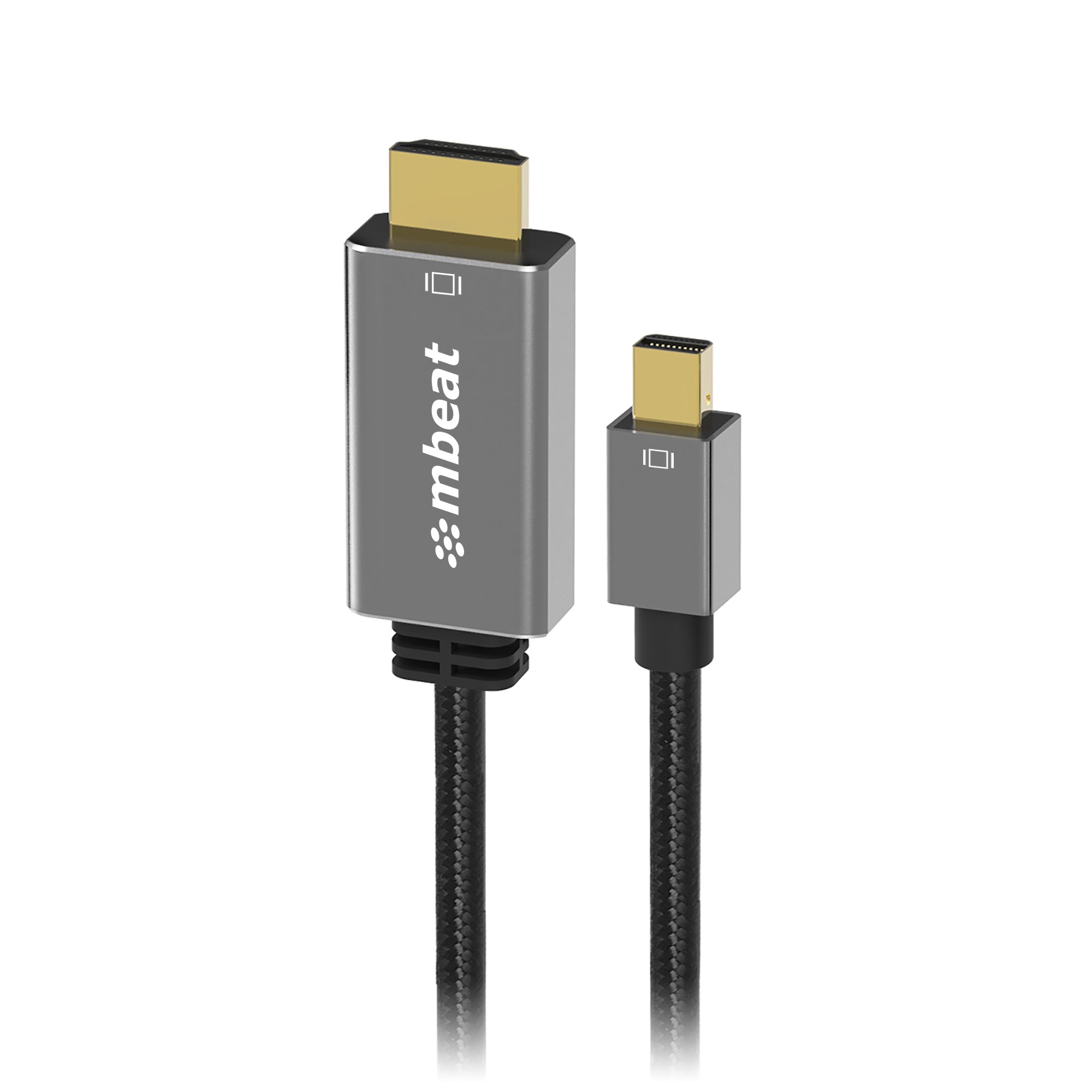 MBEAT (LS) mbeat® Tough Link 1.8m Mini DisplayPort to HDMI Cable - Space Grey Package Weight: 100g HDMI Cable Mini Displaypor