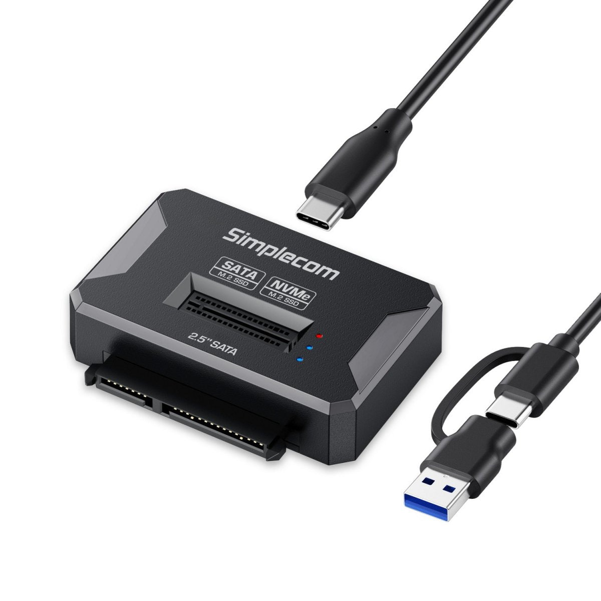 Simplecom SA516 NVMe/SATA Dual Protocol M.2 SSD and 2.5' SATA to USB Adapter 10Gbps