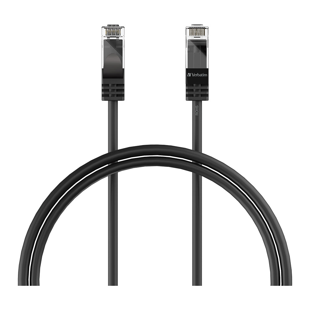Verbatim (LS)Verbatim CAT6 Premium Fast Ethernet 1m - Black, 1000 Mbps, 250 Mhz Bandwidth, 100BBASE-T, Oxygen-FREE Gold Plate