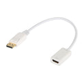 8ware 8ware DisplayPort DP to HDMI Male to Female Adapter Cable High-resolution suppor 20cm Length Use for movies, presentati