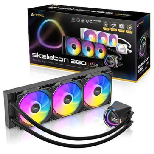 Antec Antec Skeleton 360 ARGB, All-in-One Liquid Cooler, 360mm, PWM ARGB fans, 2000RPM, 72.29CFM, ≤32dB, Intel/AMD support, a