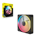 Corsair Corsair iCUE LINK LX140-R RGB 140mm PWM Reverse Fan Expansion Single Pack - Black: 90.6 CFM, 2000 RPM, 38.3 dBA, 0.45