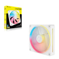 Corsair Corsair iCUE LINK LX140-R RGB 140mm PWM Reverse Fan Expansion Single Pack - White: 90.6 CFM, 2000 RPM, 38.3 dBA, 0.45