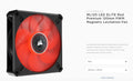 Corsair Corsair ML ELITE Series, ML120 LED ELITE, 120mm Magnetic Levitation Red LED Fan with AirGuide, Single Pack (LS)